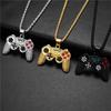 RAKOL Trendy Gamepad Lightning Stainless Steel Necklaces For Women Men Gold Color Metal Necklace Party Everyday Jewelry