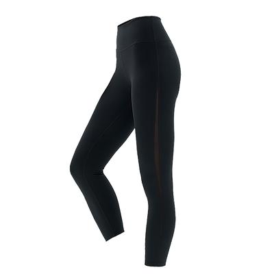 Li Ning Sports Training Series Solid Color Elastic Waist Slim Fit High Waist Nine-Point Sports Pants Women Pants Black AUQQ046-1