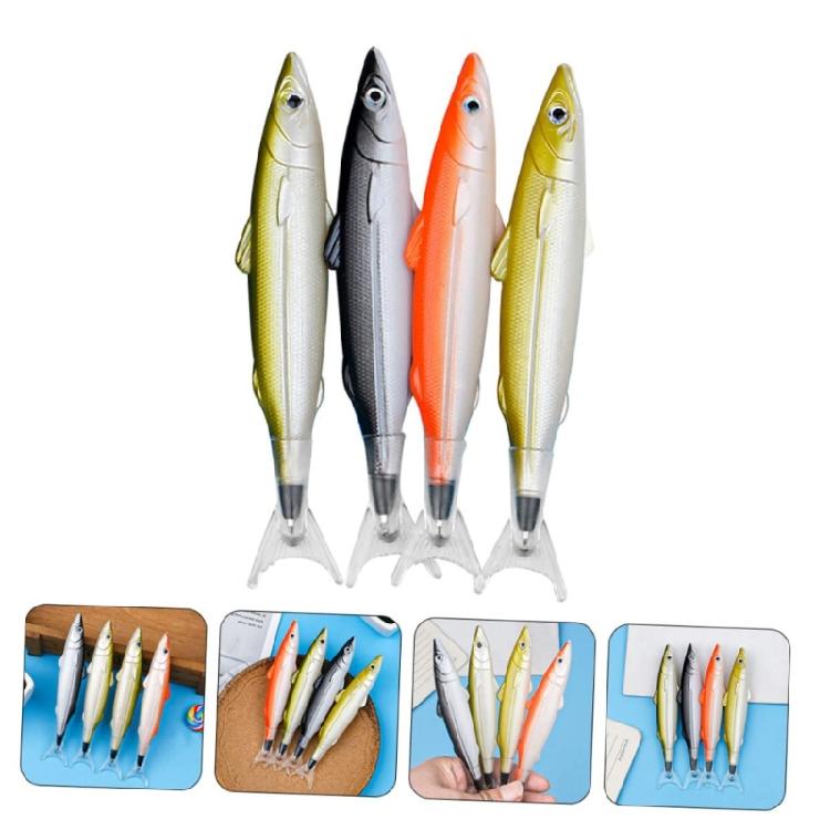 6Pcs Fish Shape Ballpoint Pen 0.5mm Tip Sea Creature Ballpoint Pen Christmas Party Supply for Adult Writing Journaling