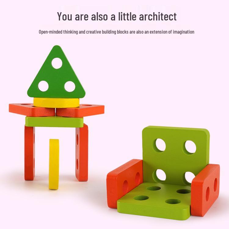 Montessori Geometric Shape Matching Blocks: Educational Early Learning Toy Set for Babies and Toddlers.