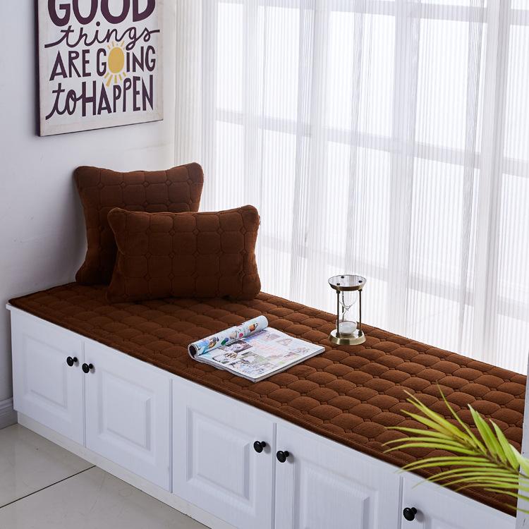 Bay Window Cushion European Style Window Sill Cushion Bedroom Balcony Cushion Decoration Tatami Non-slip Sponge Cushion