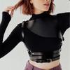 Women'S Leather Harness Vest: Adjustable Buckles, Punk Rock Fashion Accessory For Concerts