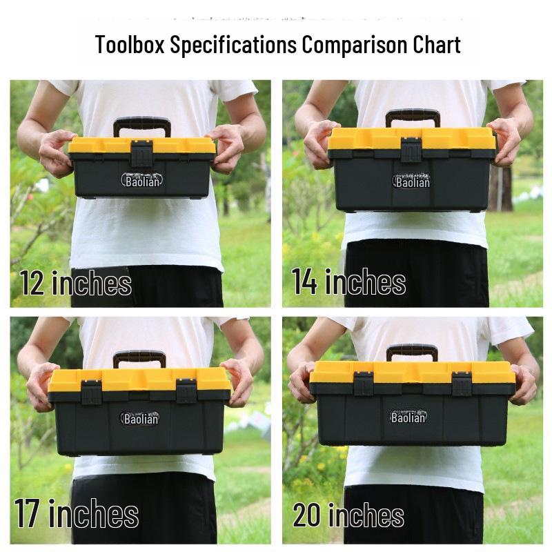 Large Multi-Functional Portable Household Tool Storage Box