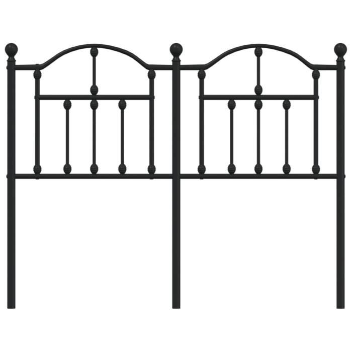 VidaXL Tête de lit métal noir 120 cm 353470