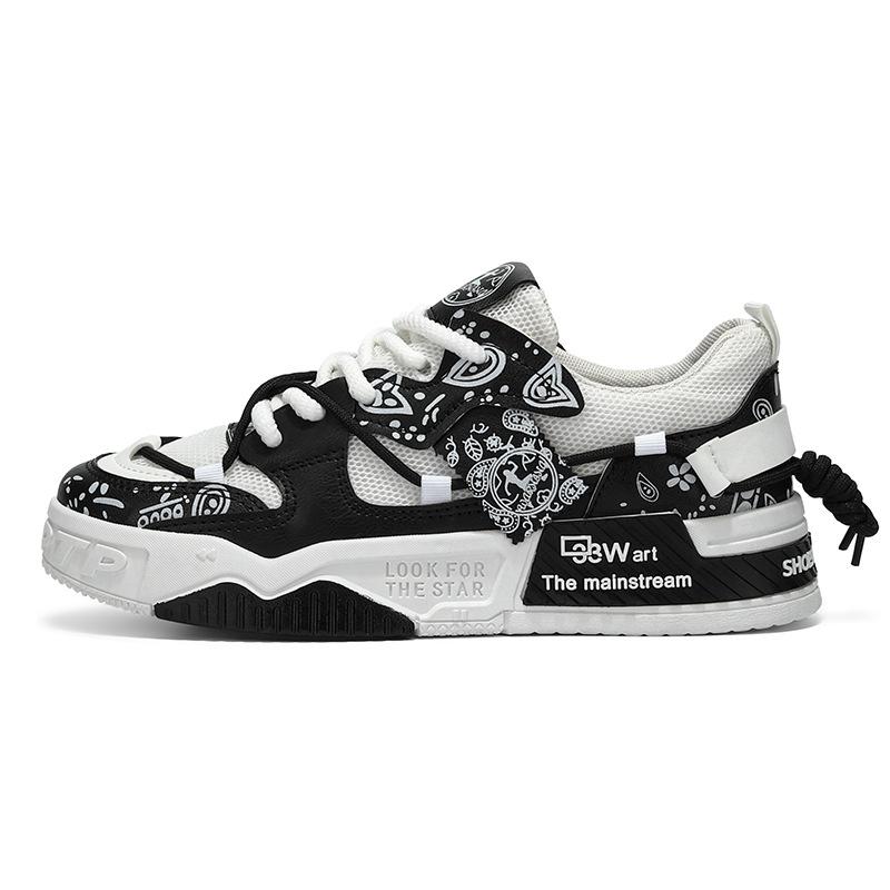 Men's Shoes Summer 2025 New Mesh Breathable Niche Design Casual Board Shoes Student Platform Versatile Sports Trendy Shoes