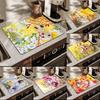 Cartoon Women's Candy Candy Printed Dish Drying Mat Super Absorbent Coffee Drain Pad Tableware Quick Dry Rug Kitchen Dinnerware