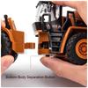 1/50 Scale Excavator Snowplow Car Model Toy Metal Body Simulation Engineering Vehicles Sound Light Toys for Boys Birthday Gifts