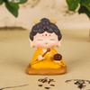 Resin Buddha Blessing Bodhisattva Lotus Figurine Car Ornament Mini Decor Gift