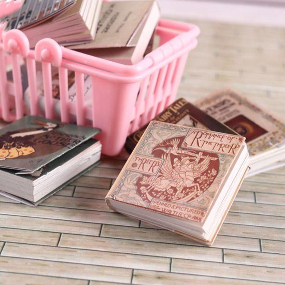 1/6 1/12 Miniature Book Model Can Be Opened Mini Books Toys Dollhouse Book