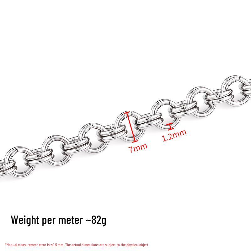 Mehrstilige Hufeisen- und Doppelschleifen-Kette aus Edelstahl für DIY-Halsketten und Armbänder