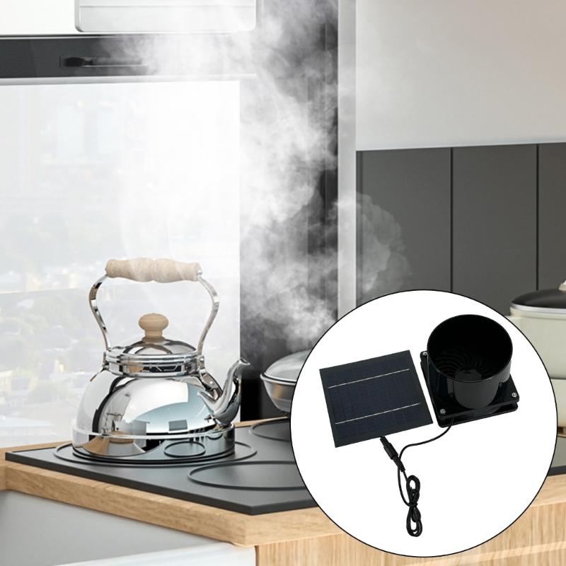 Solar Fan Set Solar Exhaust Fan 5W Solar Drivens Ventilation Fan for Chicken Coops Greenhouses and Pet Houses