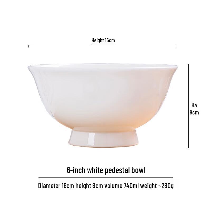 

Високоніжні білі керамічні миски Huihuang Jingdezhen