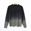 Men’s Thick Gradient Zip Stand Collar Knit Sweater