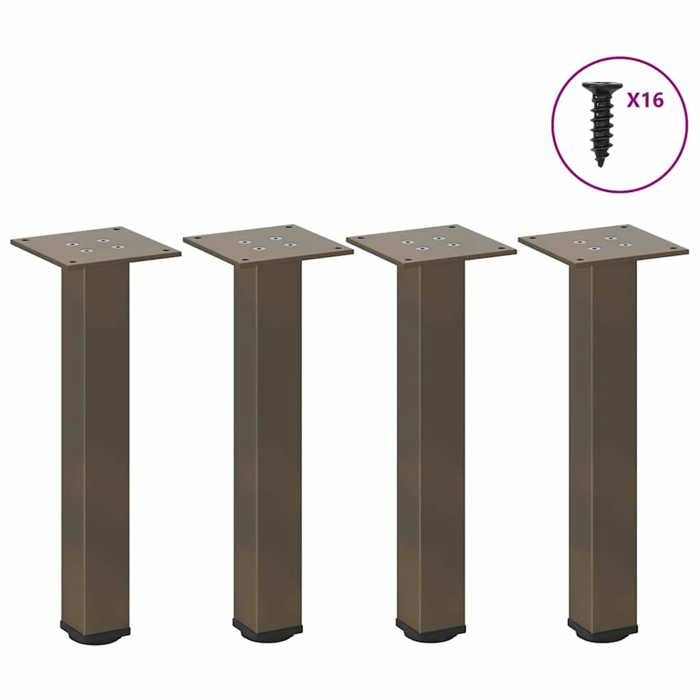 VidaXL Coffee Table Legs 4 Pieces Natural Steel 42-44 Cm Steel 4012455
