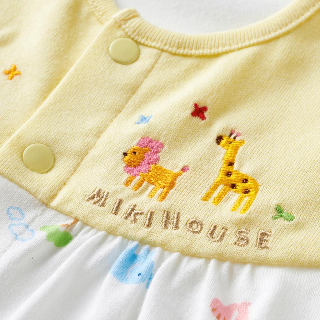 Miki House Coverall Romper with Animal Made in for Boys and Baby Size Two-Way All-in-One Design, Japan, Girls, Newborn, Pre-Birth Prep, Clothes,