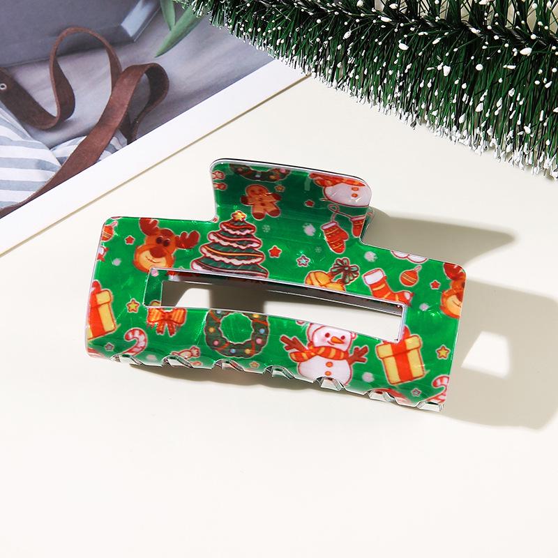 Shining Girl Christmas Floral Claw Clip - High-End Holiday Hair Accessory