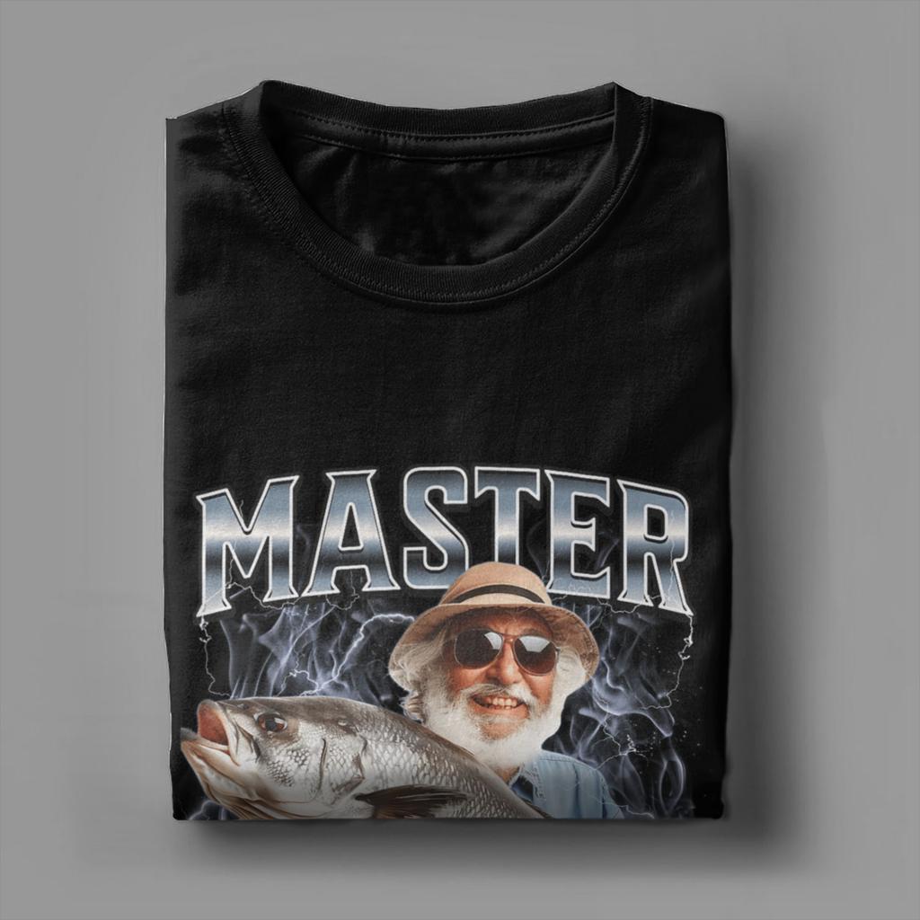 Oversized T Shirt Summer Master Baiter Fishing T-Shirts  Cotton Tshirt for Men's Y2K Classic Big Size Short Sleeve Clothes