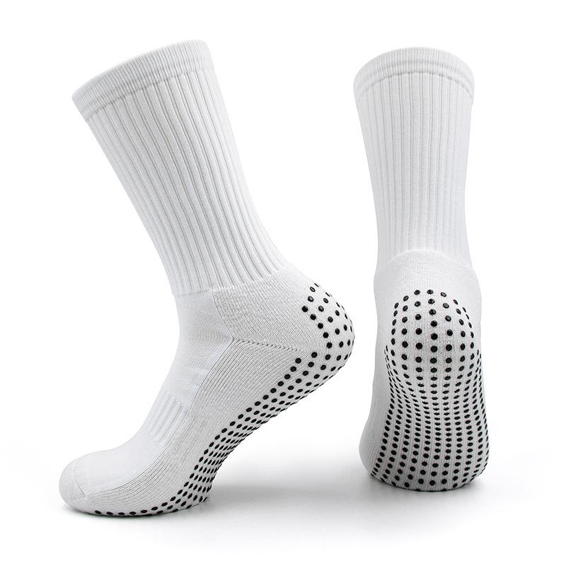 5 Pairs Adult Dot Rubber Non-slip Thickened Terry Wear-resistant Breathable and Sweat-absorbent Football Training Mid-calf Sports Socks