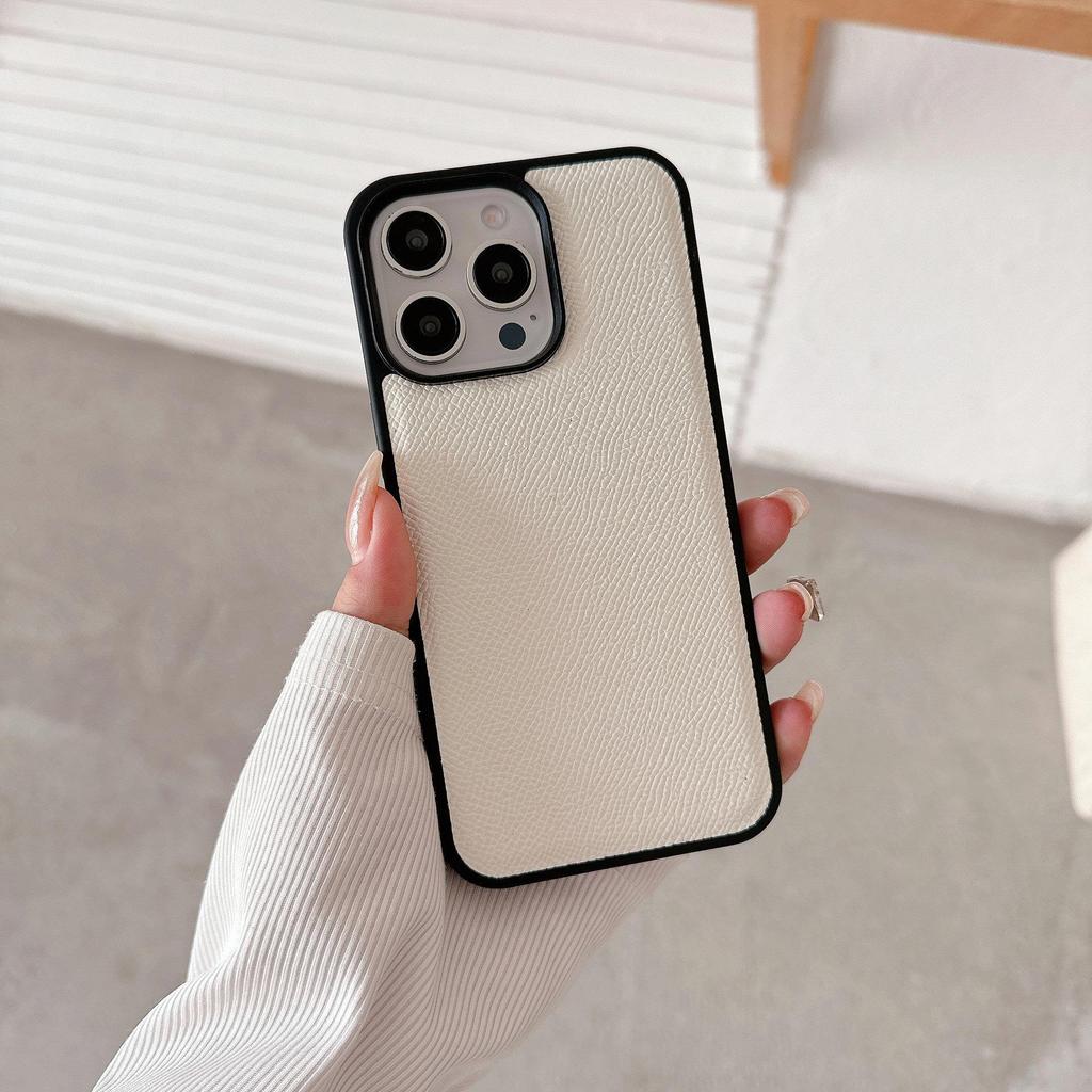 Apple 14 Pro Max/15 Pro Lychee Pattern Leather Case - All-Inclusive Protection, Plain Color