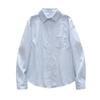 Casual simple Oxford spinning shirt 1116 spring and autumn new Korean version loose striped bottoming shirt women's top, trendy