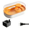 Water Pump Bird Bath Tub for Small Companion Birds, Plastic Bath Tray with Clear Wall for Routine Indoor Cleaning