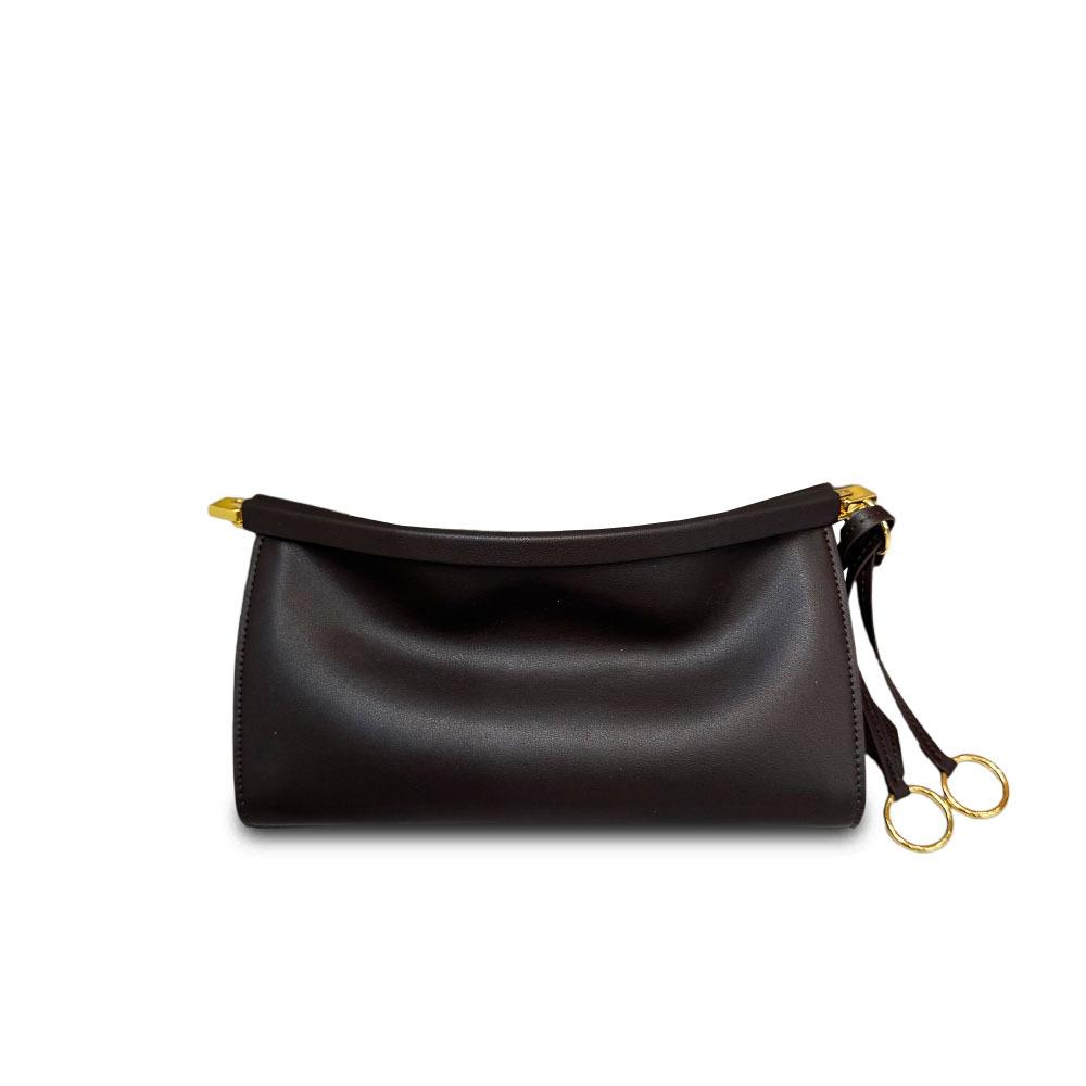 Cross-border French niche leather clip bag, retro baguette bag, high-end single shoulder underarm bag, fashion messenger women's bag