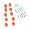 10 Packs Floating Carp Bass Fishing Tackle Bead Rolling Swivel 3.2g