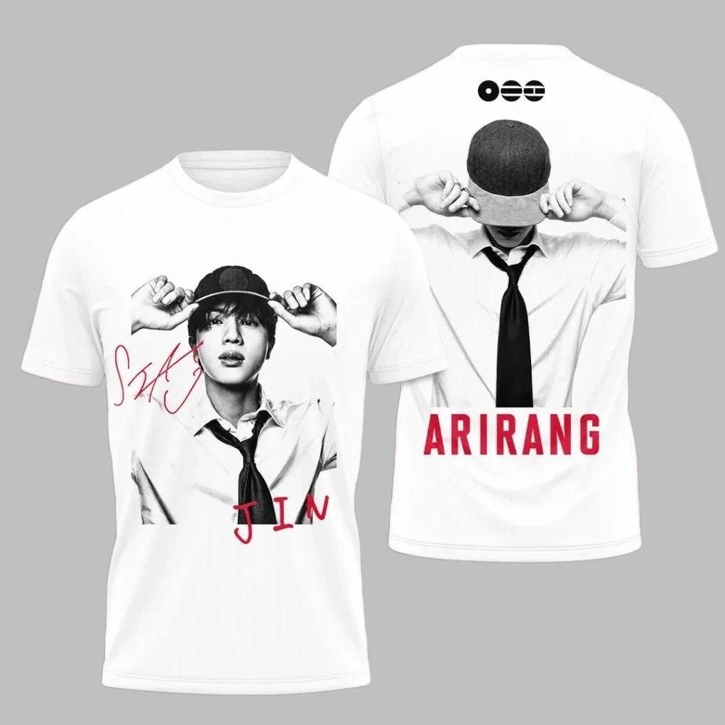 2026 BTS Arirang Graphic T-shirt Men and Women Summer Y2k T Shirt Fashion High Quality Short Sleeved Top Streetwear Unisex