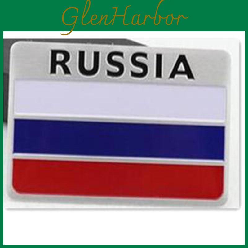 Russian Flag Metal Auto Stickers Badge Emblem Decal For Stylish Car Decoration