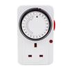 UK 13A Mechanical Timer Socket: 24-Hour Automatic Power On/Off Controller