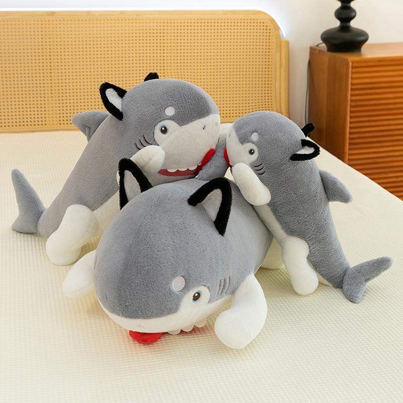 Ocean Series Great White Shark Plush Toy - Family Ornament, Bedtime Companion, Pillow Gift for Girls