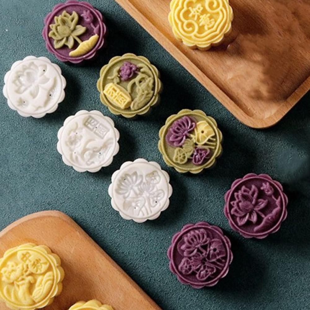 Plastic Mooncake Mold 50g Pastries Dessert Mold Hand Pressed Mould  Chocolate Dessert