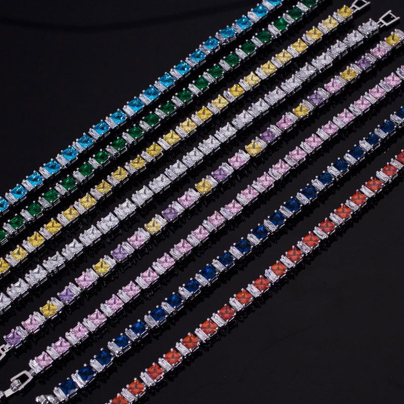 Südkorea Aaa Zirkon Armband Schlichte Mädchen Accessoires Galvanisiert Echter Weißgold Farberhalt Langlebig