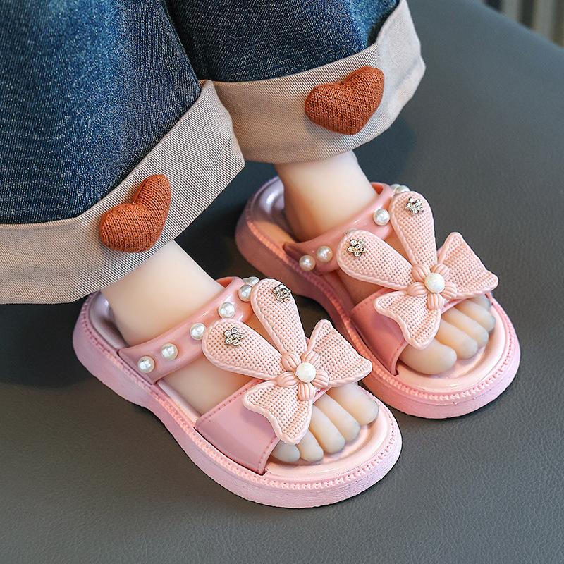 Children's Slippers Girls Small, Medium and Large Children Baby Non-slip Indoor and Outdoor Wear Summer Outdoor Wear Girls Cool Slippers