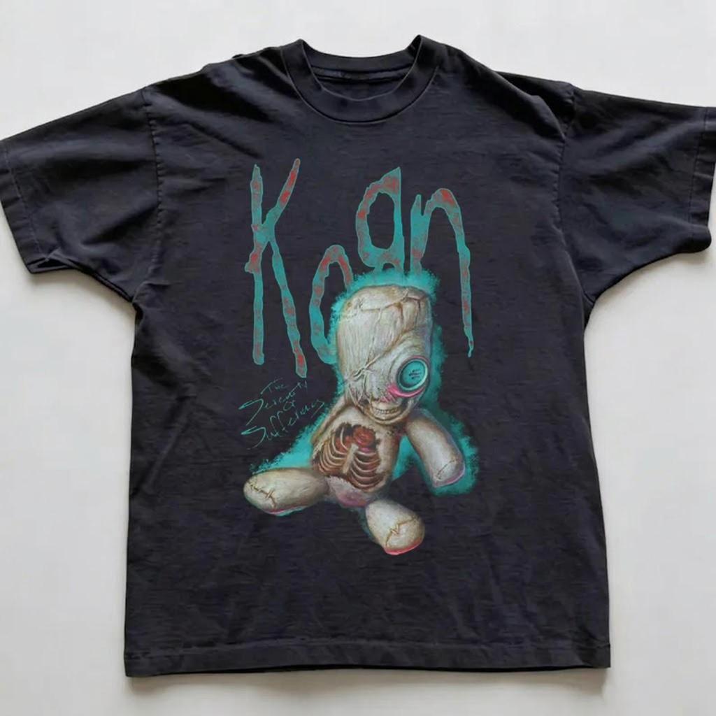 Korn Follow The Leader Cotton Printed TShirt DoubleSided Metal Band Tee Unisexs And Unisexs Oversize Couple Tee Tops