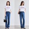 VICTORIA&VERA Women's Breathable Cotton Letter Print T-Shirt V9012T07