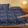 1 Cartoon Fun Printed Matte Fitted Sheet, Bedroom Printed Bed Cover, Bedding (Excluding Pillowcases)