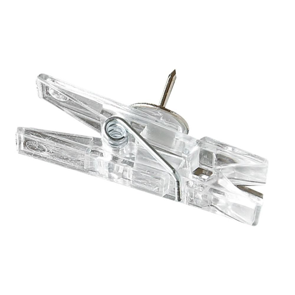 20Pcs/Box Mini Transparent Clip Push Pins Creative Pushpins with Clips  Wall Markers