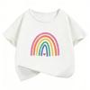 Kawaii Graphic Rainbow T Shirts Funny Kids Childrens Tshirt Boys Girls Casual Top Tee Summer Spring 90s Shirt