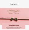 2025 Korean Style Cute Bow Buckle Ladies' Wallet with Rivets