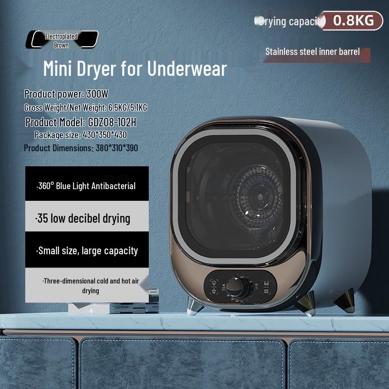Mini Clothes Dryer for Baby and Underwear - Compact Quick Dry Machine for Dorms