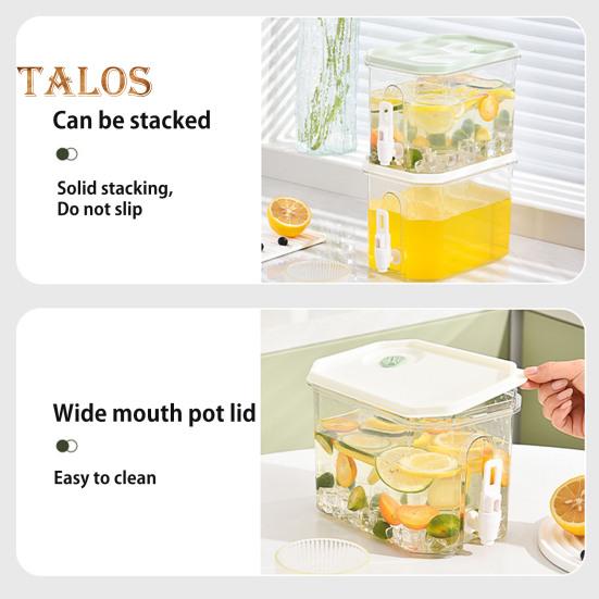 Drink Dispenser with Spigot 3.5L Cold Water Pitcher Beverage Liquid Drink Container for Fridge Lemonade Stand Juice Jug