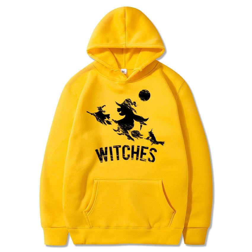 Autumn Winter Halloween Witch Personalized Printed Hoodie Men's Fashion Warm Sweatshirt Casual Street Wear Warm Hoodie