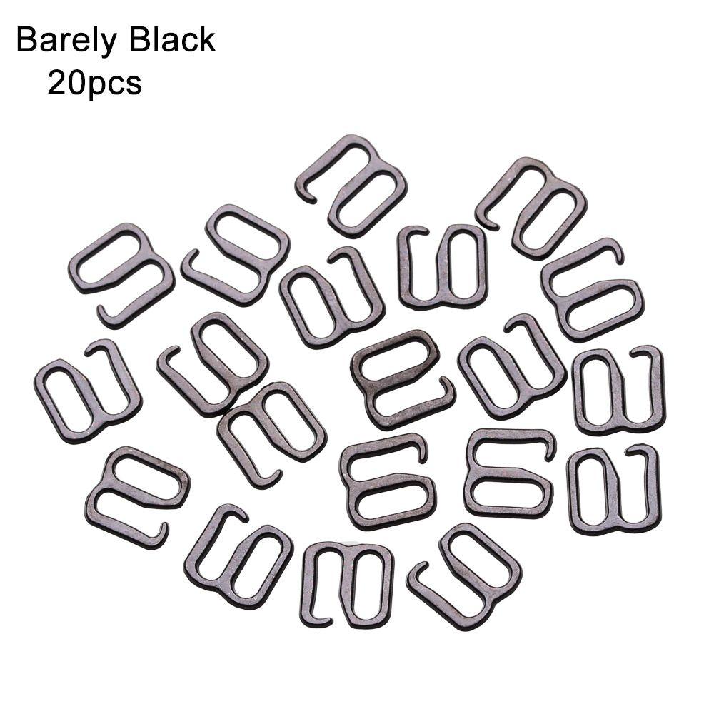 20/40pcs Mini Ultra-small 6mm 9 Metal Type Bar Doll Tri-glide Belt Buckles Clips Buttoon Adjustment Buckles DIY Doll