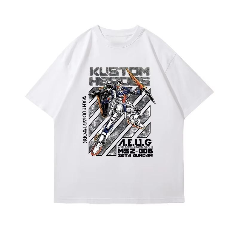 2026 Sommer RX-78-2 Cartoon-Print T-Shirt Anime Mecha Lässig Kurzarm Damen und Herren T-Shirt