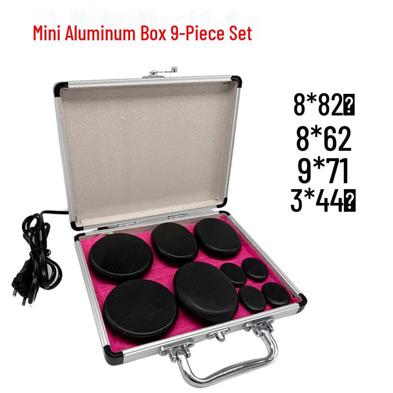20-Piece Set: Heated Volcanic Stones & Essential Oils for Spa Massage Therapy