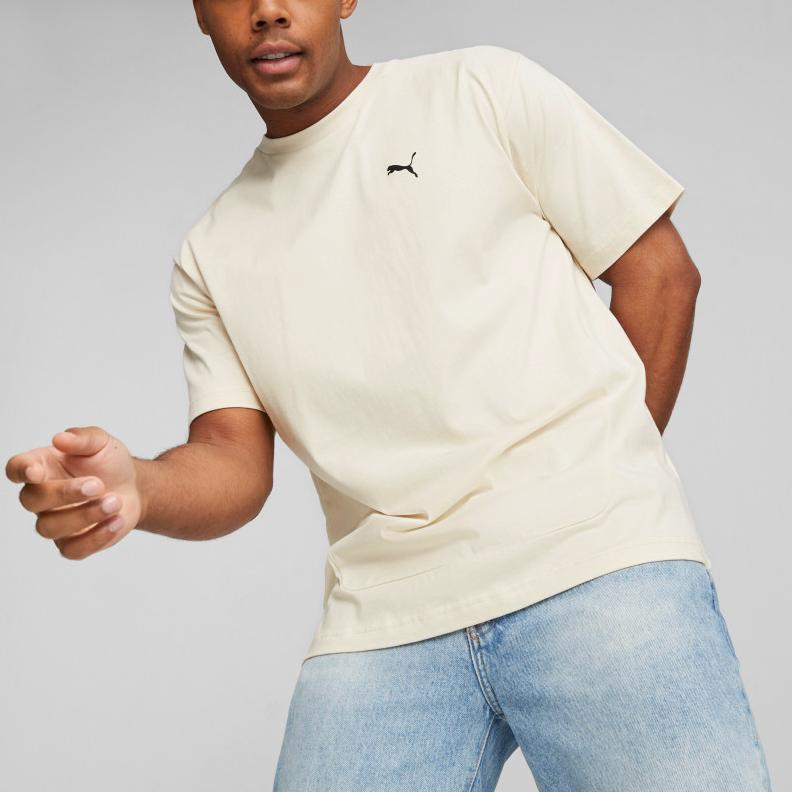 Puma Rad/Cal Logo Casual Loose Short Sleeve T-Shirt Men Tops White 678341-65