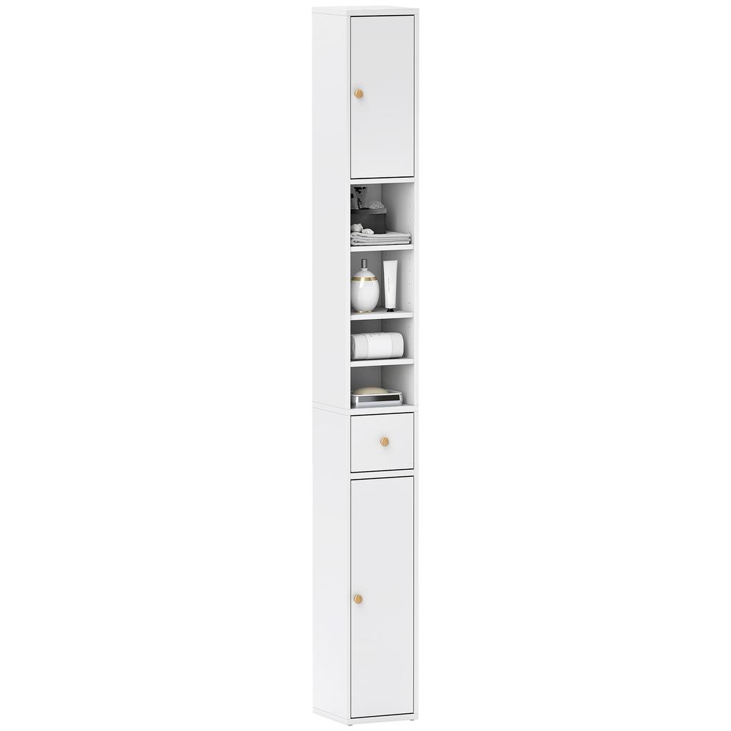 Mobile da Bagno Stretto Alto 178 cm - Bianco