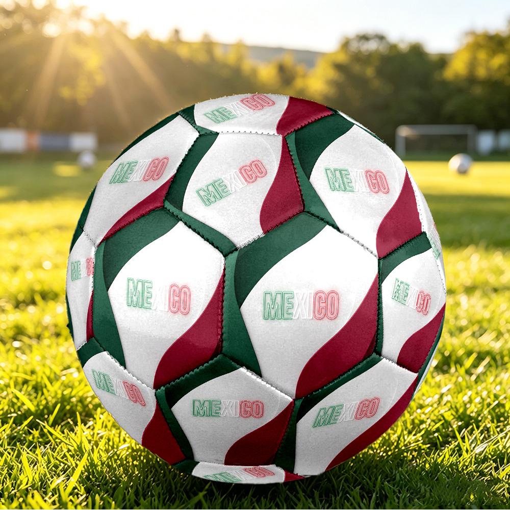 Mexico footbal Printed Size 5 Soccer Ball Wear Resistant Standard Adult Training Football Fan Gift for Indoor Outdoor Match Sports