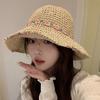 Straw Eyecatching Flower Hat Adjustable Size Perfect For Summer And Wear Spring